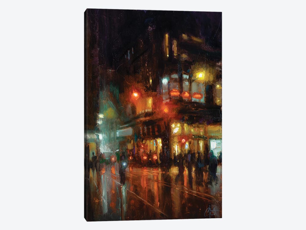NYC - Bustling Corner by Christopher Clark 1-piece Canvas Art