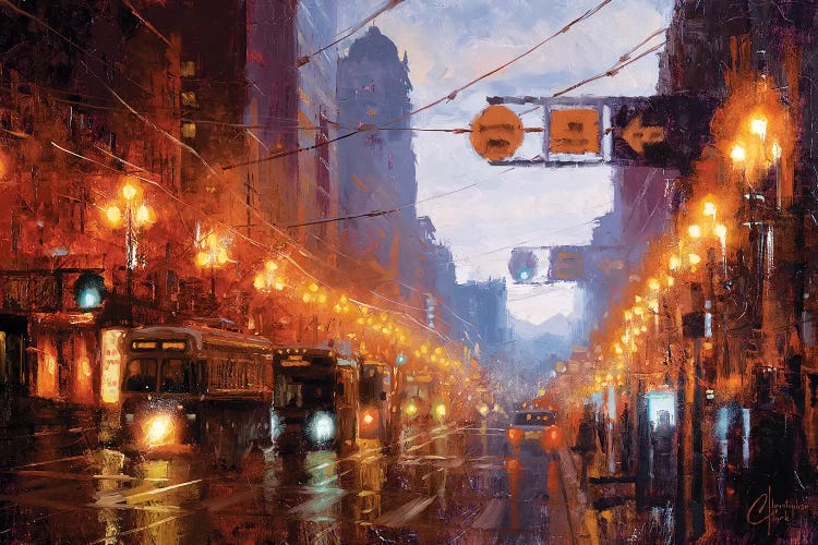 San Francisco At Dusk by Christopher Clark wall art