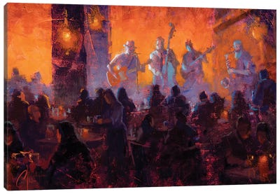 Crimson Room Jazz Canvas Art Print - Christopher Clark