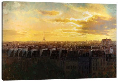 Paris Rooftops Canvas Art Print - Christopher Clark