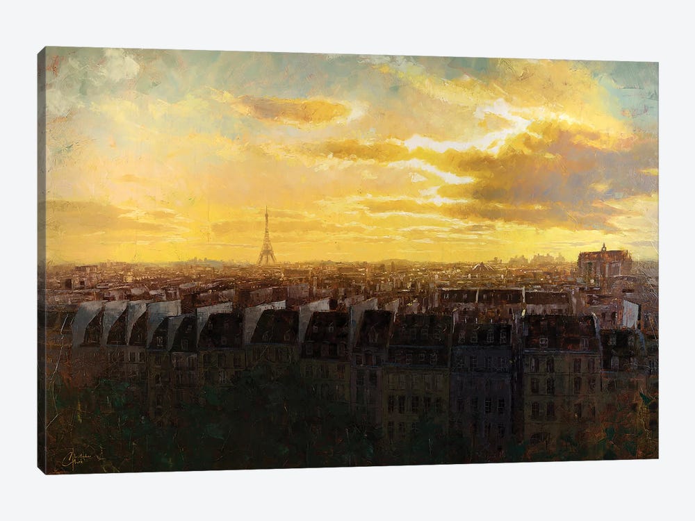 Paris Rooftops by Christopher Clark 1-piece Canvas Print