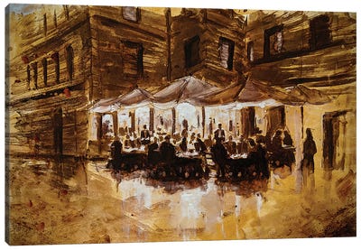 Sepia Tone Italy I Canvas Art Print - Restaurant & Diner Art