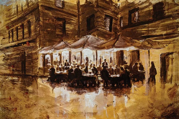 Detailed Oil Painters: Sepia Tone Italy I by Christopher Clark
