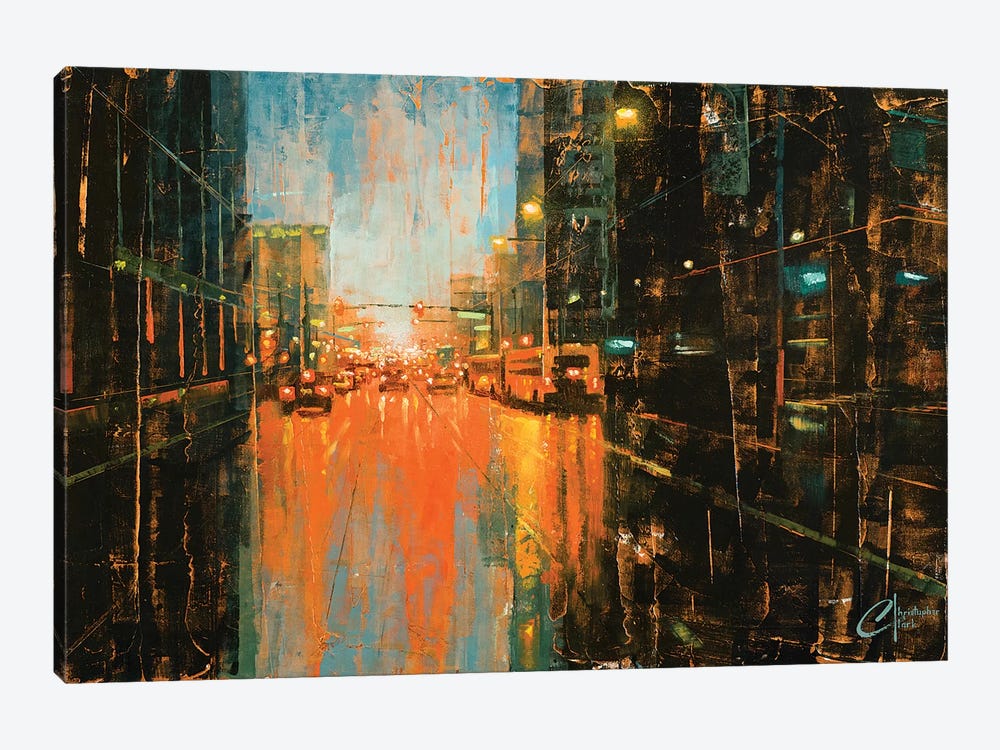 Denver - Broadway In The Rain II by Christopher Clark 1-piece Art Print