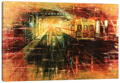 Denver - Tracks Of Union Station Canvas Art Print - Expressive Street Art
