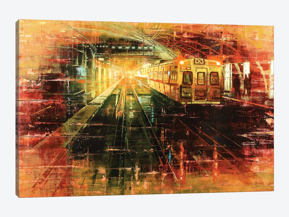 Denver - Tracks Of Union Station by Christopher Clark 1-piece Canvas Wall Art