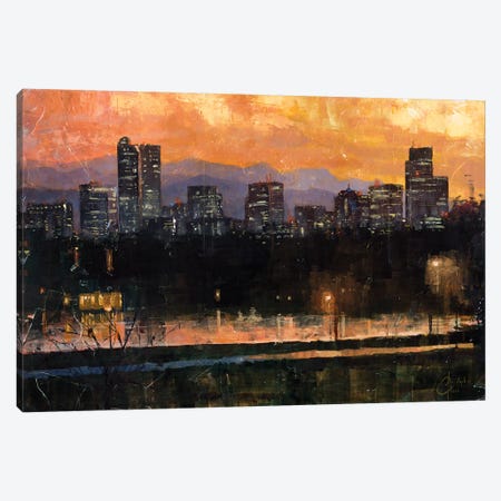 Denver Skyline From City Park III Canvas Print #CCK14} by Christopher Clark Canvas Wall Art