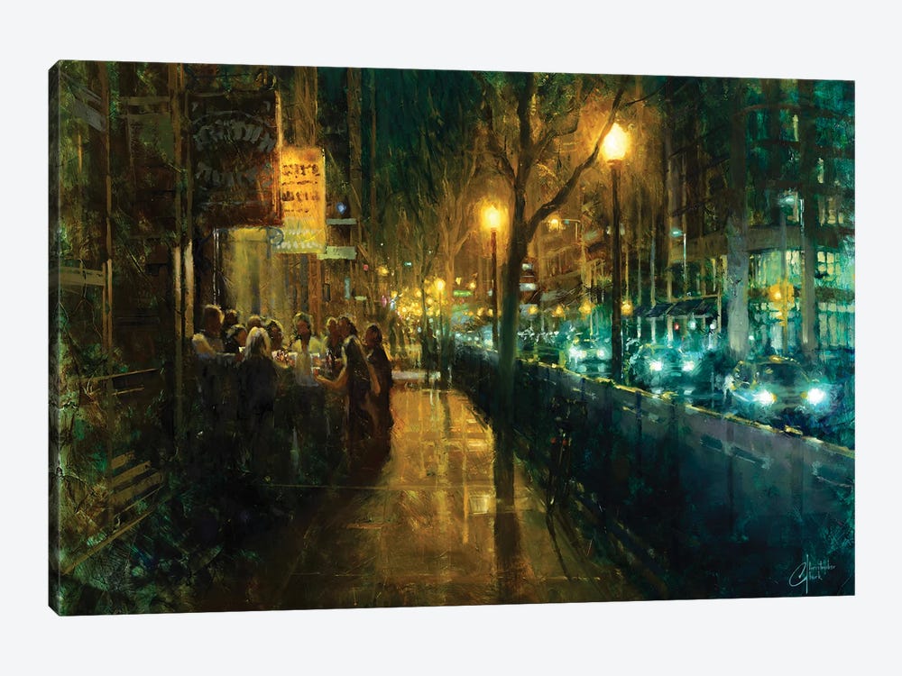 Drinks Downtown by Christopher Clark 1-piece Canvas Art Print
