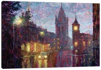 Edinburgh Street Canvas Art Print - Christopher Clark