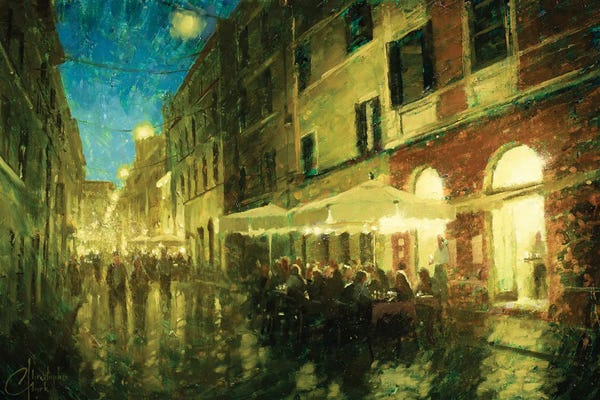 Dark Academia: Rome Cafe For Dinner by Christopher Clark