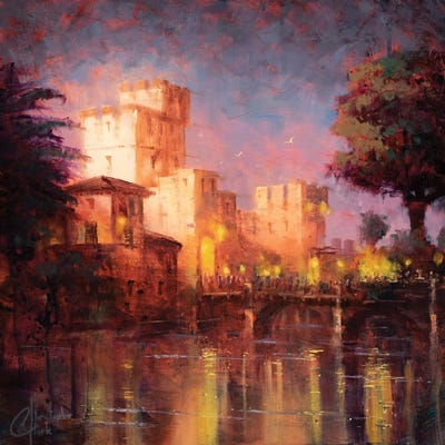 Italian Castle by Christopher Clark framed wall art
