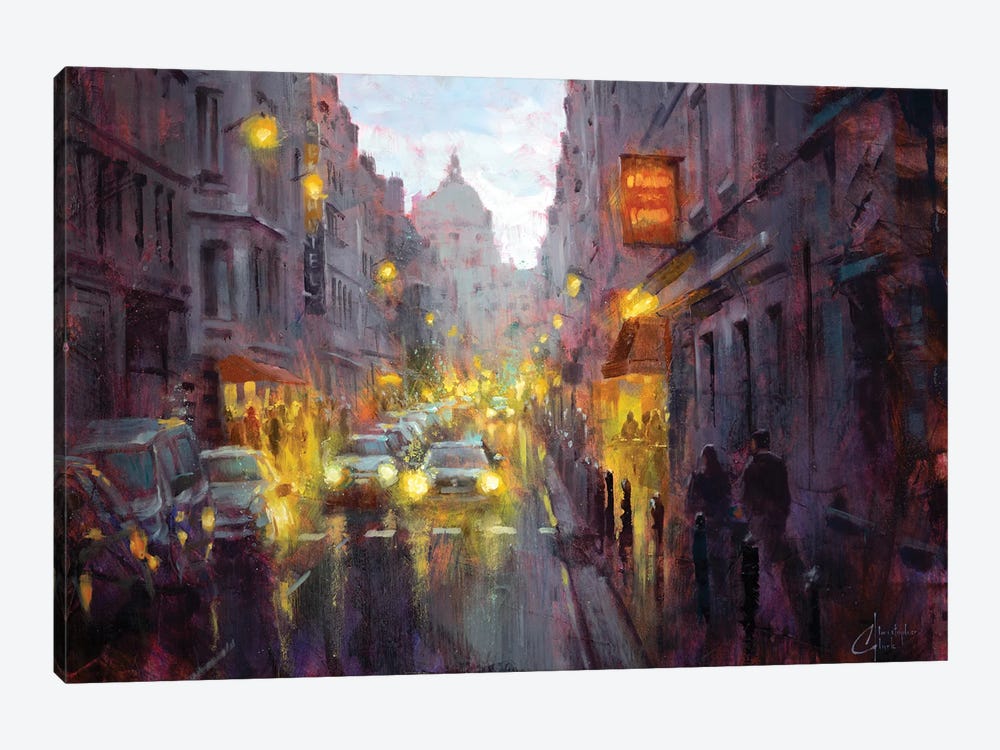 Dusk In Paris by Christopher Clark 1-piece Canvas Art Print