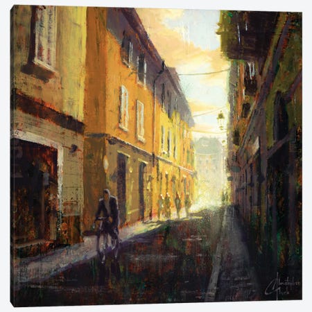 Italian Street Canvas Print #CCK173} by Christopher Clark Canvas Artwork