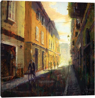 Italian Street Canvas Art Print - Ombres et Lumières