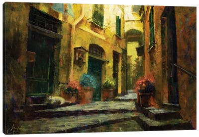 Secret Stairs Of Italy Canvas Art Print - Christopher Clark