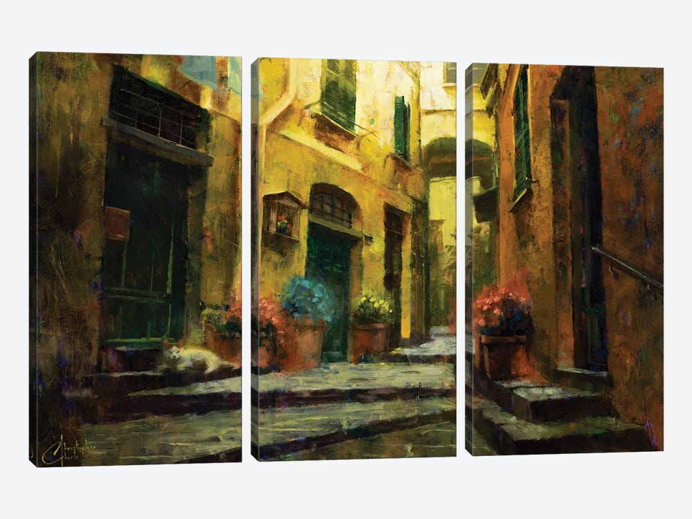 Secret Stairs Of Italy by Christopher Clark 3-piece Canvas Print