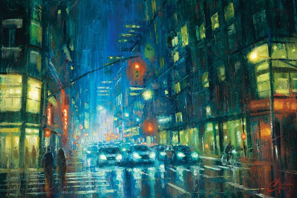Rain: New York City, Street I by Christopher Clark