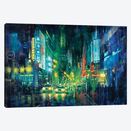 New York City, Times Square Canvas Print #CCK186} by Christopher Clark Canvas Wall Art