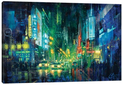 New York City, Times Square Canvas Art Print - Illuminated Oil Paintings