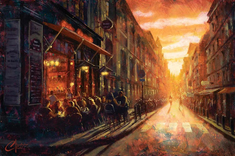 Paris, Afternoon Cafe by Christopher Clark wall art