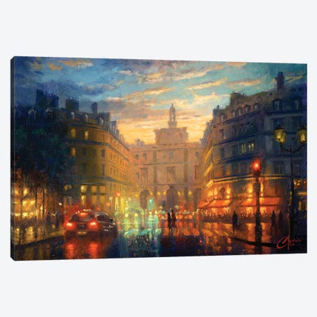 Paris, Hotel Du Louvre Canvas Print #CCK192} by Christopher Clark Canvas Wall Art