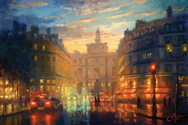 Illuminated Oil Paintings: Paris, Hotel Du Louvre by Christopher Clark