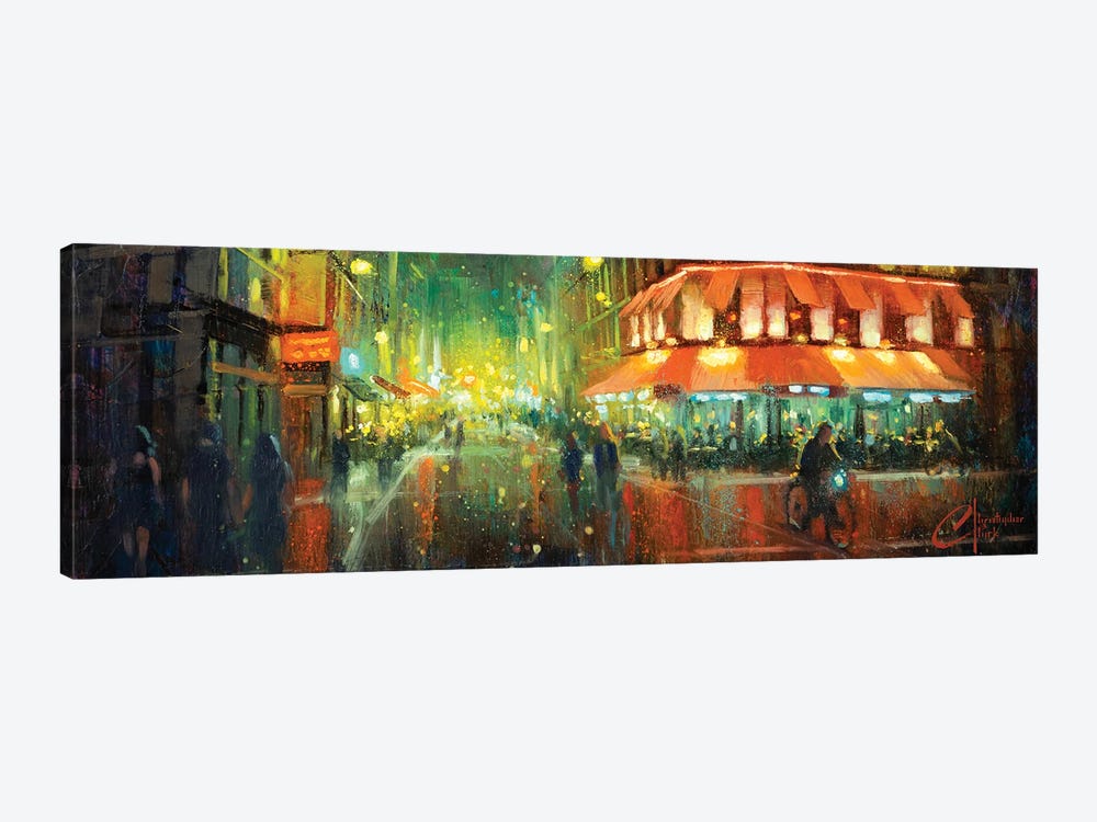 Paris, Rainy Street II by Christopher Clark 1-piece Canvas Art Print