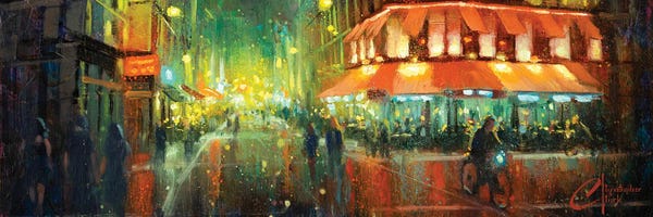 Christopher Clark: Paris, Rainy Street II by Christopher Clark