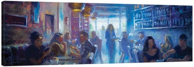 Florence Cafe Canvas Art Print - Christopher Clark