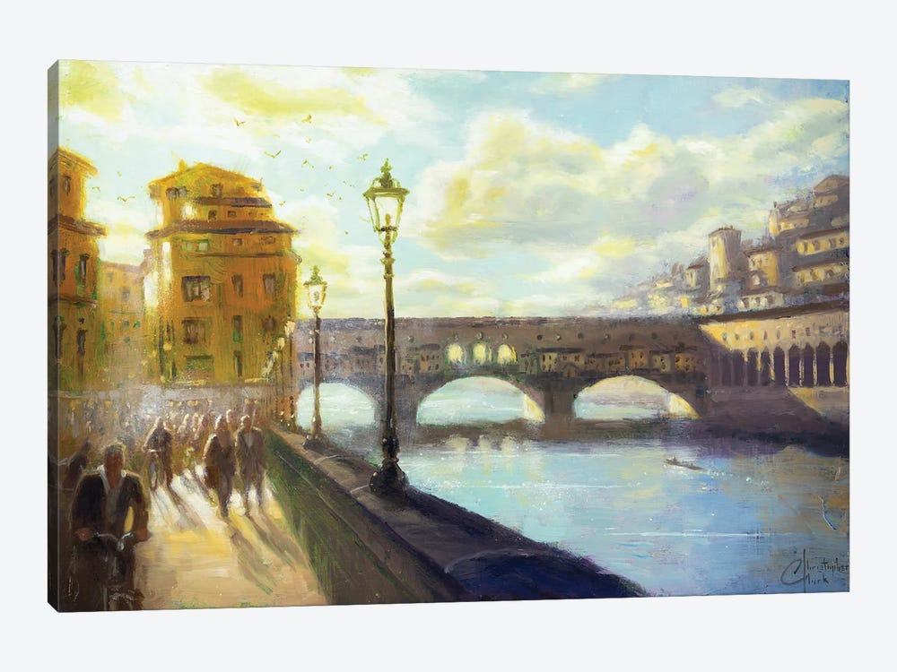 Florence Ponte Vecchio by Christopher Clark 1-piece Canvas Print
