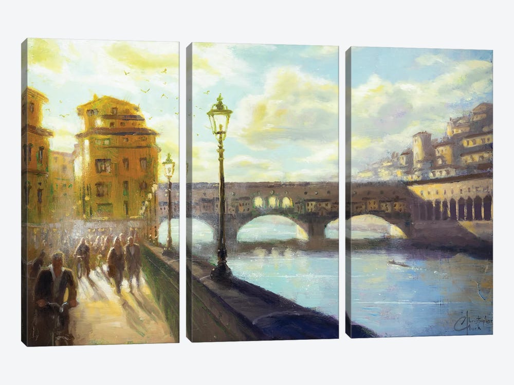 Florence Ponte Vecchio by Christopher Clark 3-piece Art Print