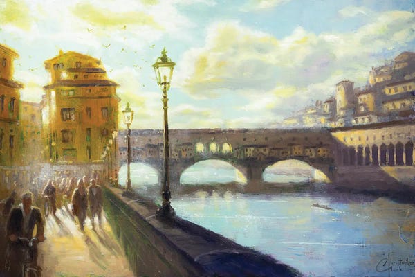City Sunrises & Sunsets: Florence Ponte Vecchio by Christopher Clark