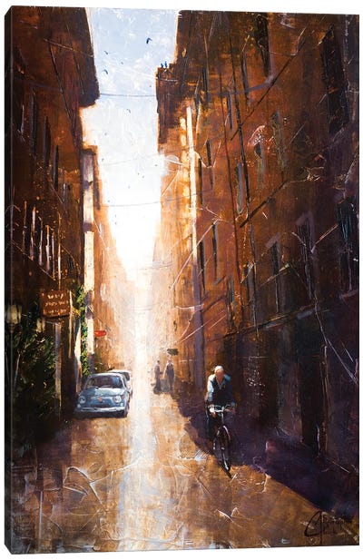 Alleyway In Rome Canvas Art Print - Christopher Clark