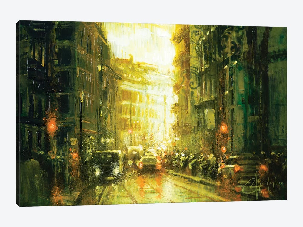 Milan Street by Christopher Clark 1-piece Canvas Art