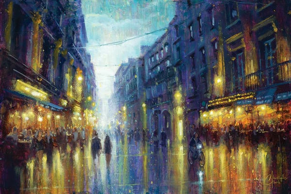 Rain: Montpellier Street Night by Christopher Clark