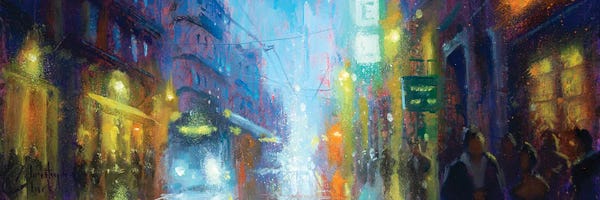 Rain: Montpellier Street Night II by Christopher Clark