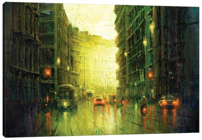 Milan Street, Large Canvas Art Print - Milan Art