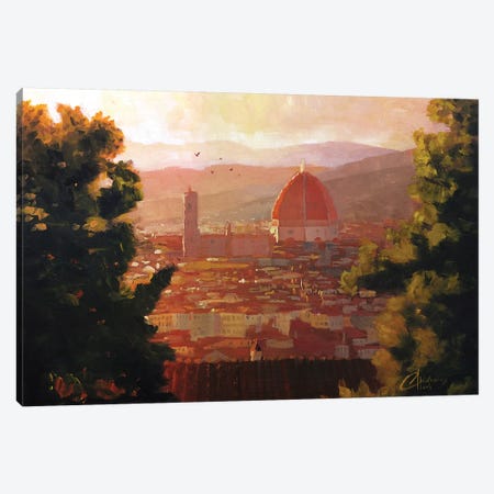 Florence, Italy - The Duomo From A Distance Canvas Print #CCK20} by Christopher Clark Canvas Art