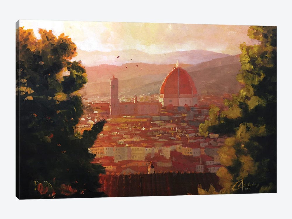 Florence, Italy - The Duomo From A Distance by Christopher Clark 1-piece Canvas Artwork
