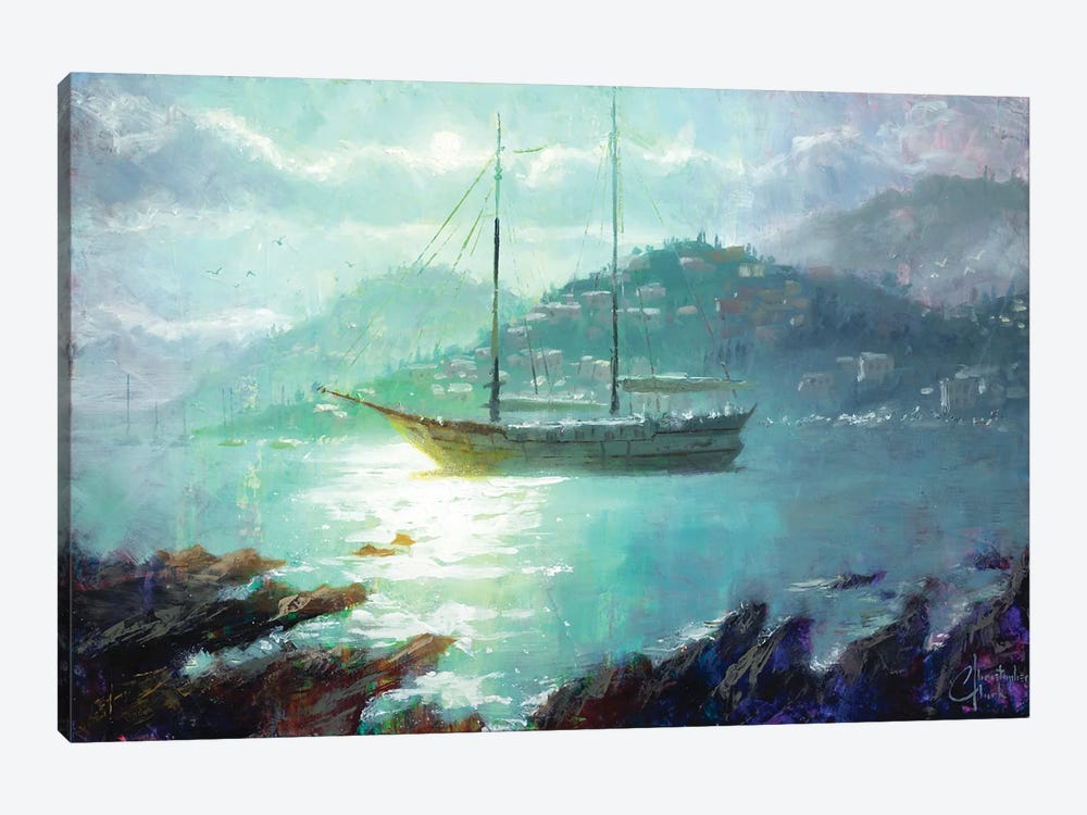 French Harbor I by Christopher Clark 1-piece Canvas Art Print