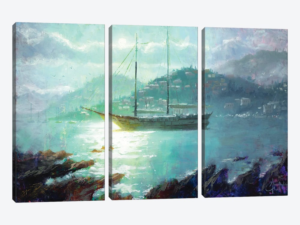 French Harbor I by Christopher Clark 3-piece Canvas Print