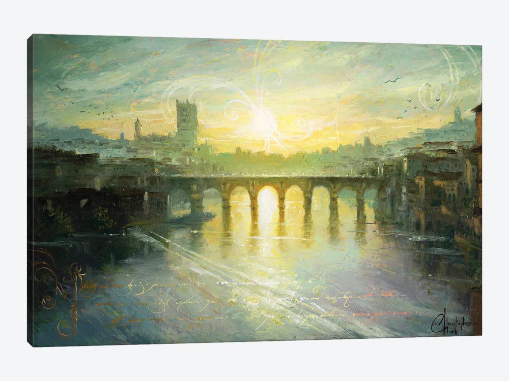 Albi, Bridge At Sunset by Christopher Clark 1-piece Canvas Art
