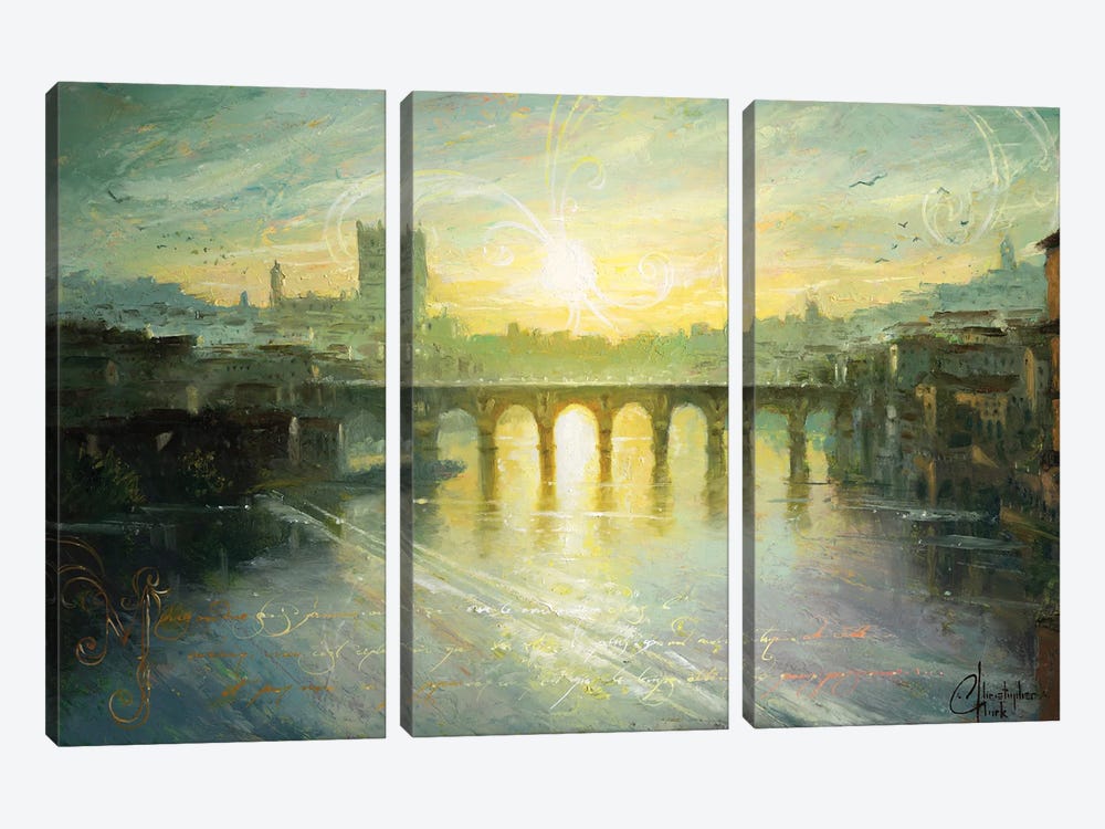 Albi, Bridge At Sunset by Christopher Clark 3-piece Canvas Art