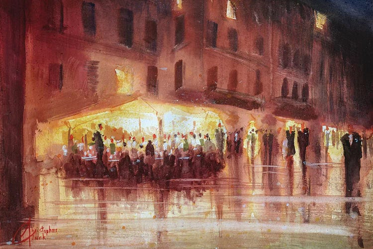 Genova, Italy - Night Cafe