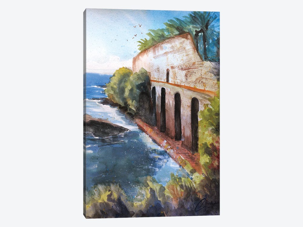 Genova, Italy - Ruins By The Sea by Christopher Clark 1-piece Art Print
