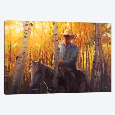 Aspen Cowboy Canvas Print #CCK2} by Christopher Clark Canvas Art Print