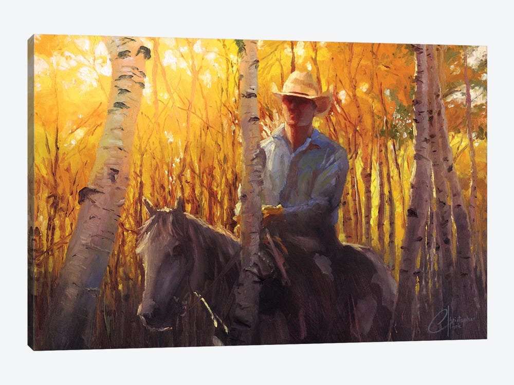 Aspen Cowboy by Christopher Clark 1-piece Canvas Wall Art