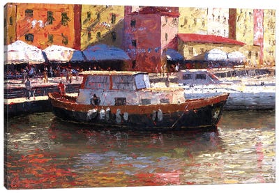 Genova, Italy, Porto Antico Canvas Art Print - International Cuisine