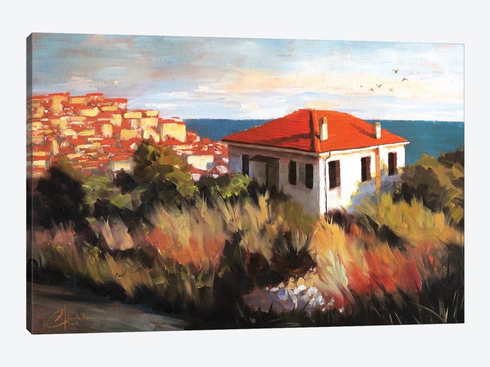 Imperia, Italy – Cottage By The Sea by Christopher Clark 1-piece Canvas Art Print