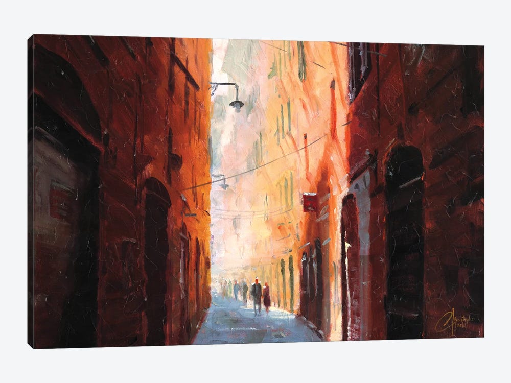 Italian Street On A Cool Afternoon by Christopher Clark 1-piece Canvas Artwork